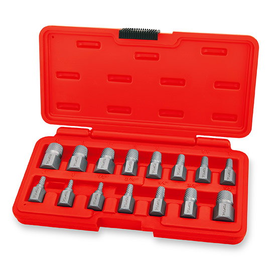 SCREW EXTRACTOR SET TOPTUL 3-14mm 15pce