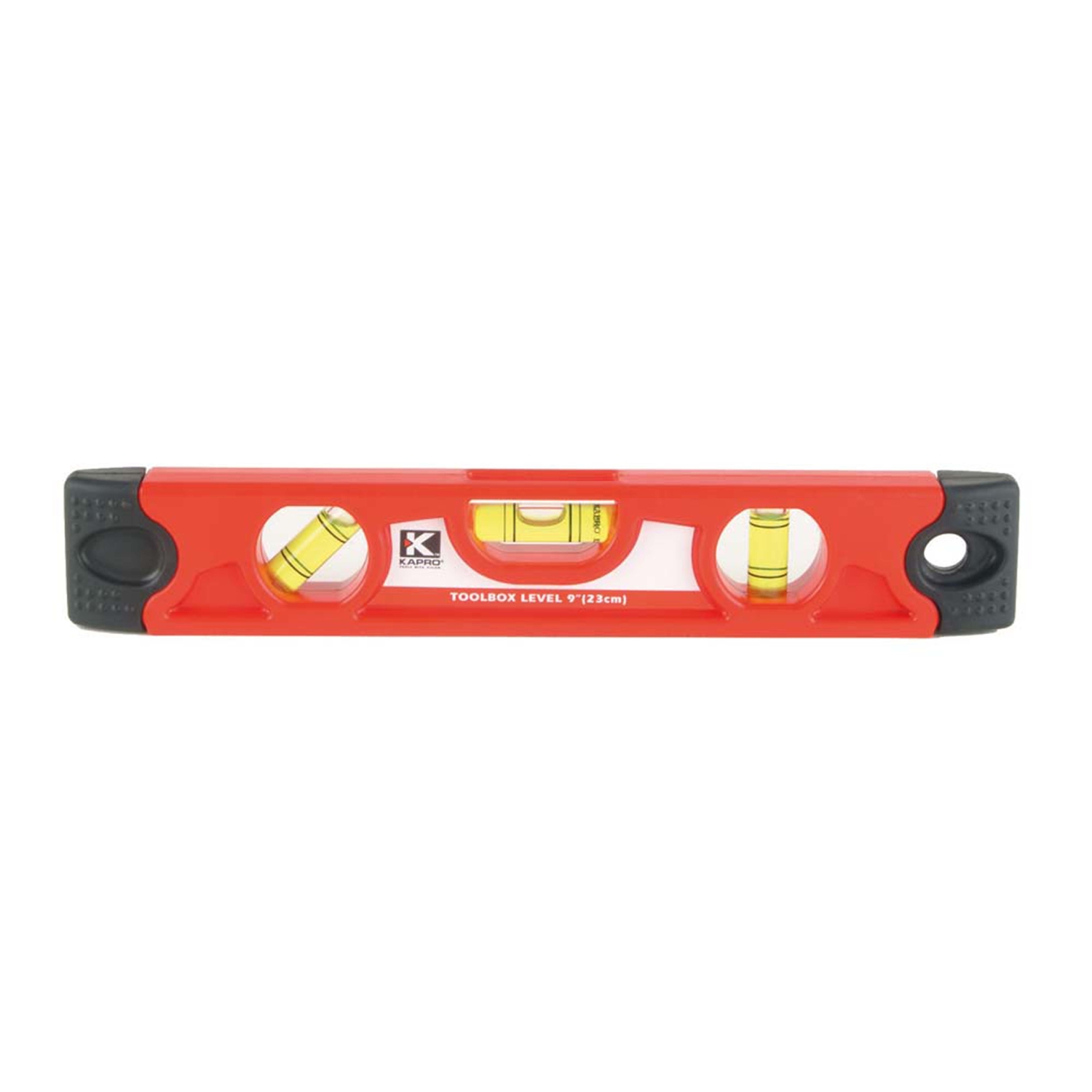 LEVEL KAPRO TOOLBOX PLASTIC RED 23cm 3-VIAL