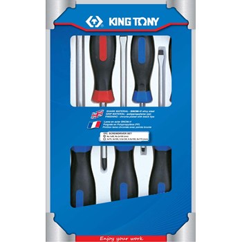SCREWDRIVER SET KING TONY SLOT/ PHILIPS 7pce