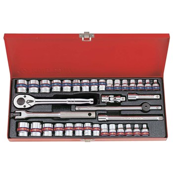 SOCKET SET KING TONY 3/8DR MET/IMP 12-POINT 36pce