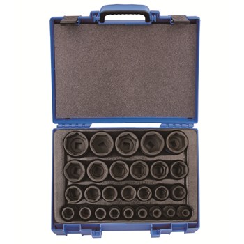 IMPACT SOCKET SET KING TONY 1/2DR 8-36mm 6-POINT 27pce