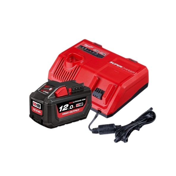 MILWAUKEE BATTERY & CHARGER 18v 12ah RED Li-ion