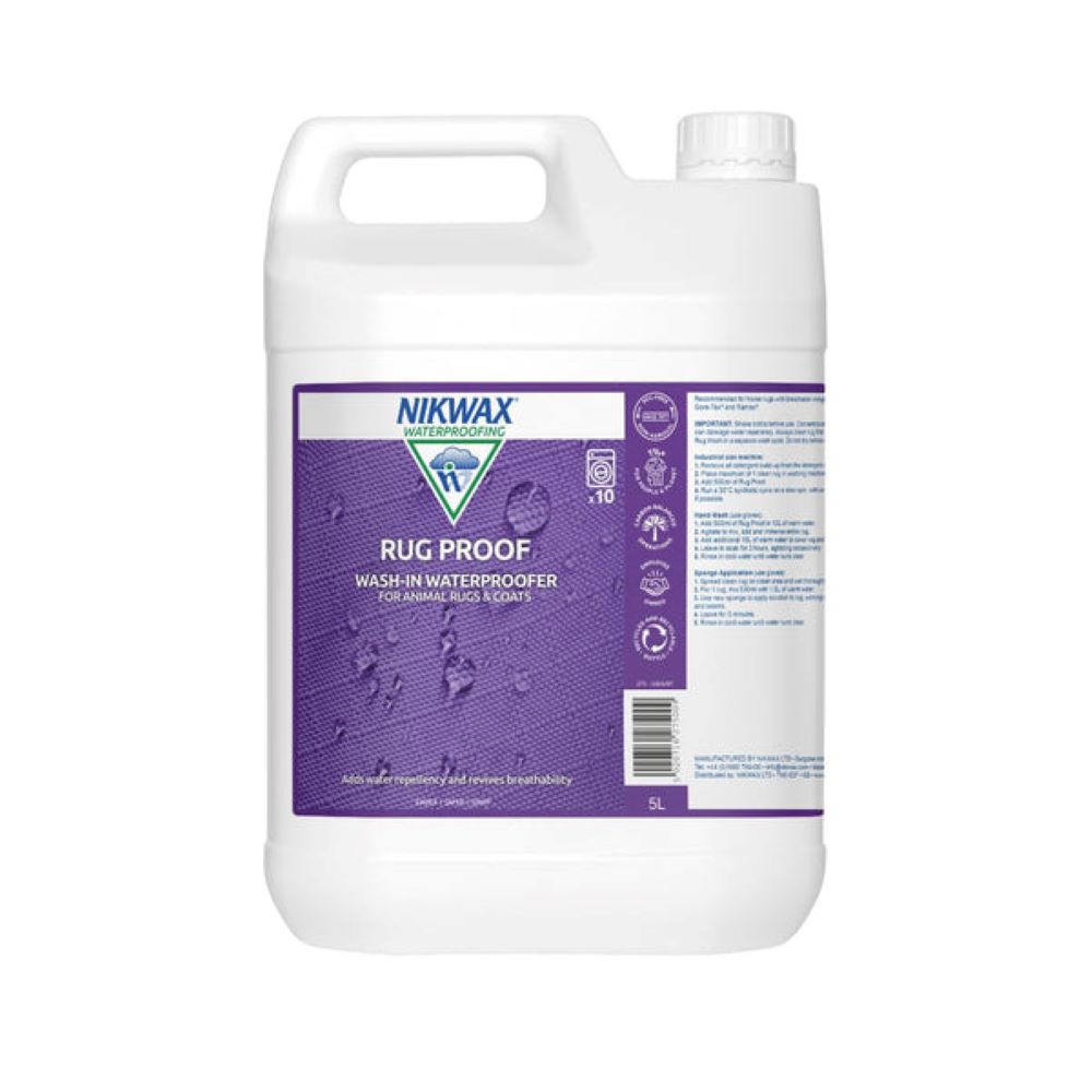 RUG PROOF NIKWAX WATERPROOFER FOR ANIMAL RUGS & COATS 5ltr