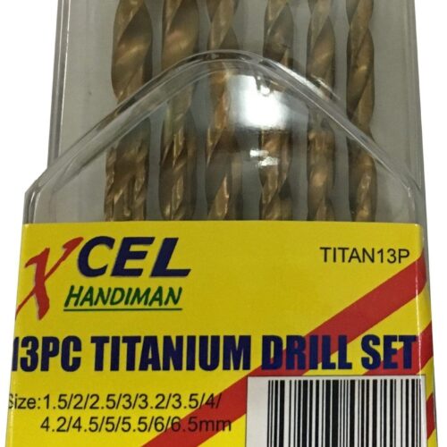 DRILL SET TITANIUM 13Pce XCEL